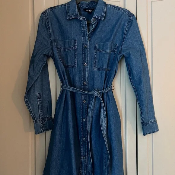 Joe Fresh Denim Dress with Pockets and Belt - Picture 3 of 9